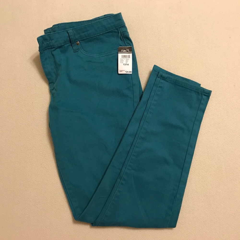 NWT Rue 21 Teal Skinny Jegging